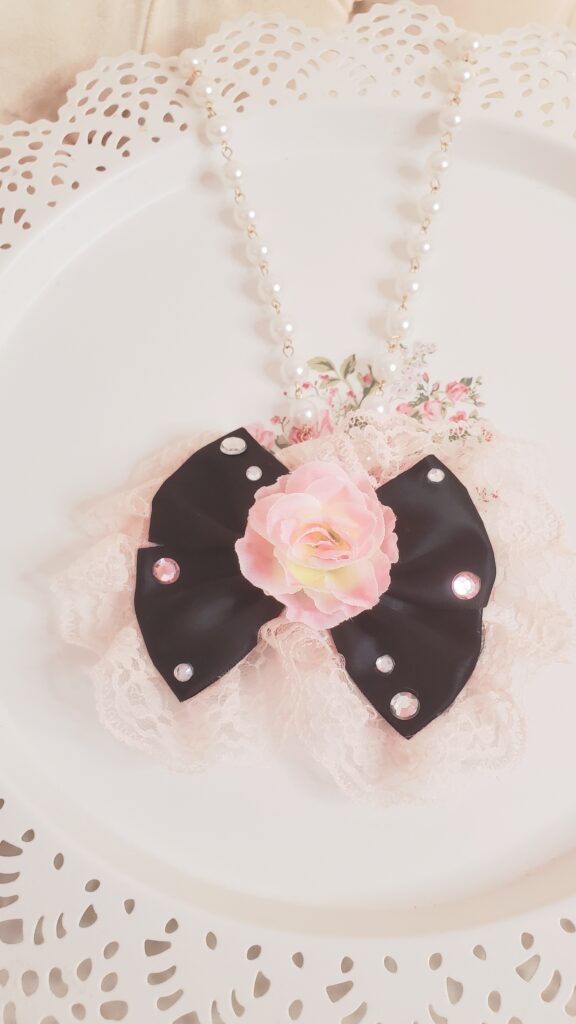 Romantic Rose Bow Necklace