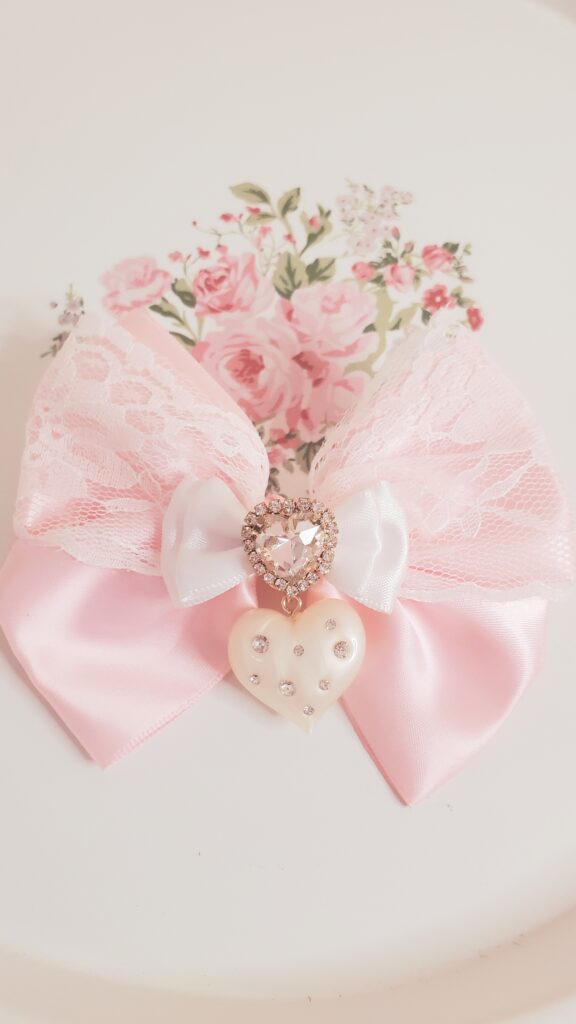 Sparkling Hearts Hair Bow