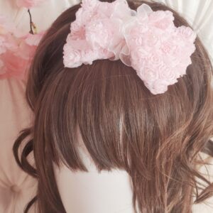 Rosy Tulle Lace Bow
