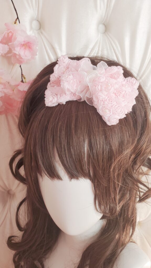 Rosy Tulle Lace Bow