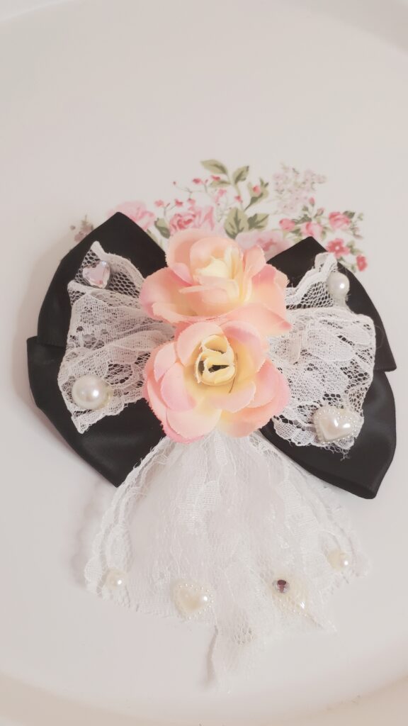 Blushing Rose Ribbon Bow