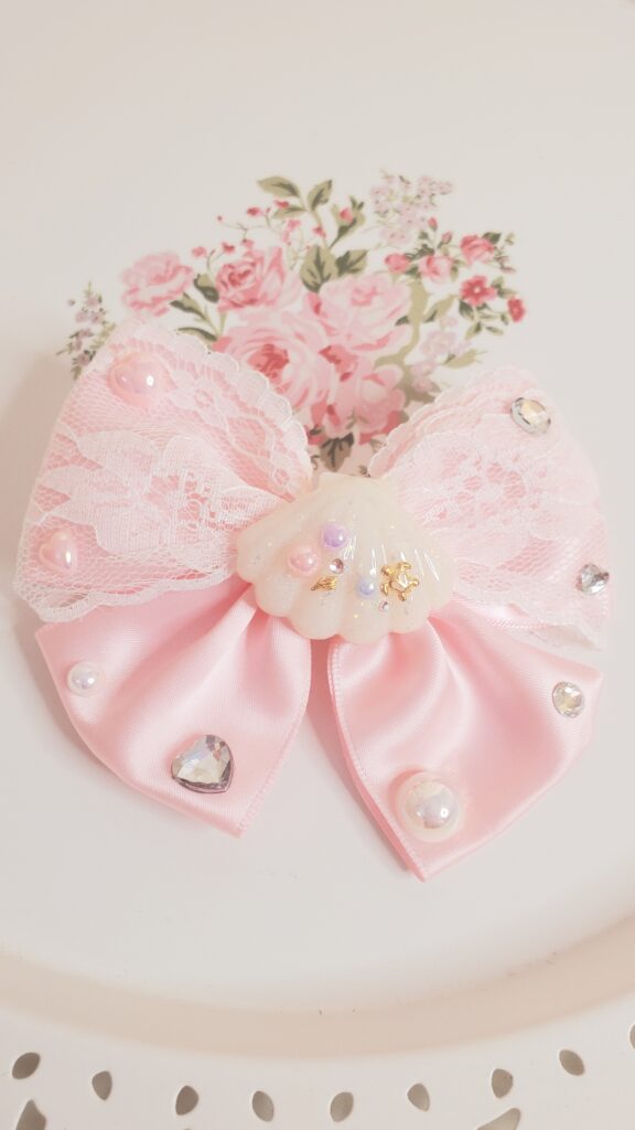 Glitter Seashell Hair Bow