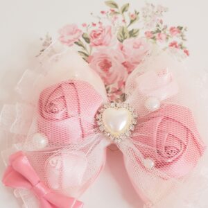 Tulle Ribbon Rose Bow