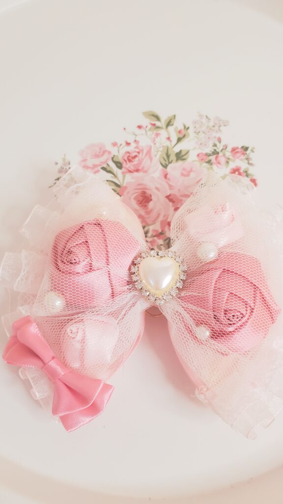 Tulle Ribbon Rose Bow